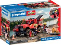 PLAYMOBIL City Action Brandweerpick-up Offroad-interventievoertuig met waterstraalfunctie, lier en accessoires, 72194