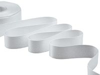 Furlanis - Dubbelzijdig satijnen lint, Italiaanse stof - zilver, 25 mm x 25 m