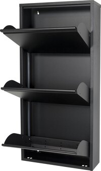 Spinder Design Billy Schoenenkast - Zwart - 3 Vakken