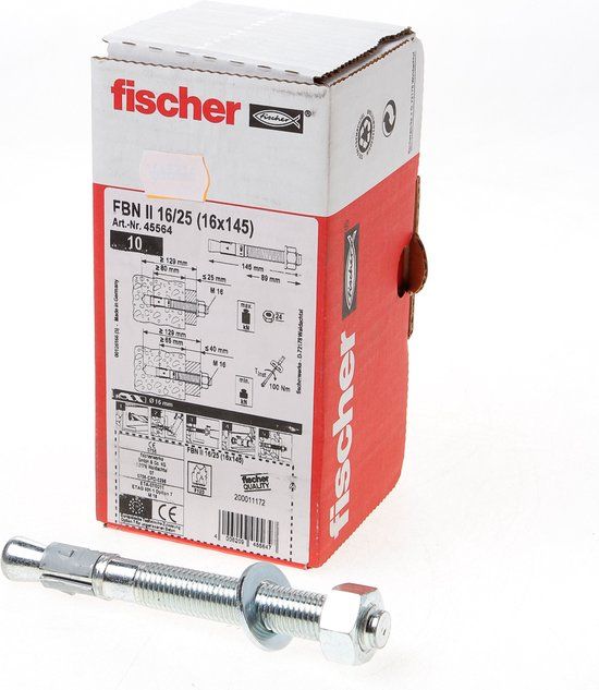 Fischer Snelbouwanker FBN II M16 x 145mm - 1 stuk(s)