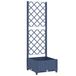 VidaXL Plantenbak met trellis Blauw/Grijs Polypropyleen 40x40x121,5 cm