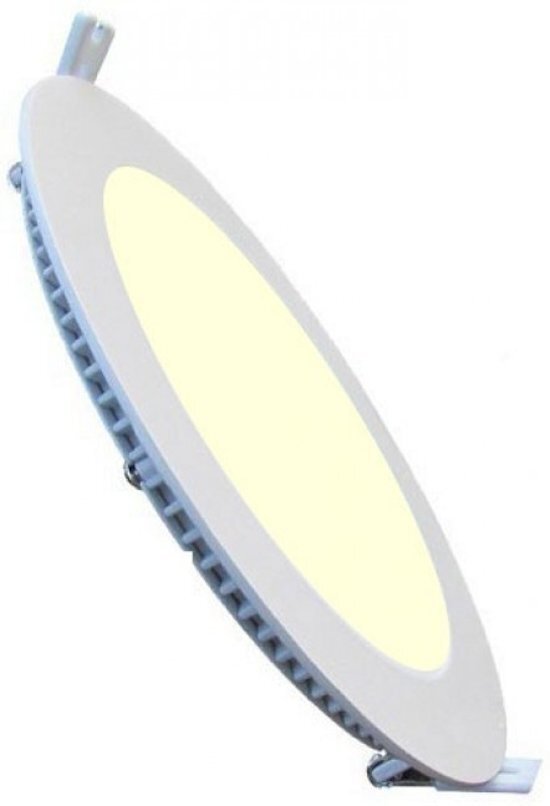 BES LED LED Downlight Slim - Inbouw Rond 18W - Dimbaar - Warm Wit 2700K - Mat Wit Aluminium - Ã˜225mm