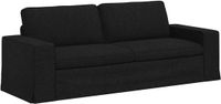 vidaXL Bank Zwart Stof 222 x 80 x 82 cm