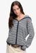 Superdry Cardigan en maille Coupe décontractée Femme bleu marine/blanc cassé rayé