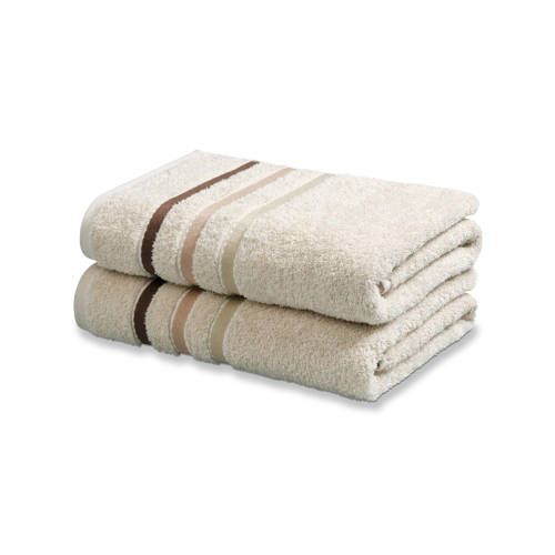 Vandyck Prestige Lines Handdoek Set (2 stuks) - 110x60 cm - Katoen
