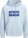 JACK&JONES JJCOLE PRINT SWEAT HOOD UNB Heren L Blauw