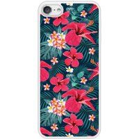 Apple Siliconen hoesje compatibel met iPod Touch 5, 6 Hibiscus Fuchsia