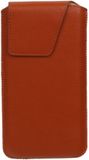 Best Cases .nl LG G2 - Universele Leder look insteekhoes/pouch Model 1 - Bruin Medium