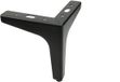 B&B Pied de meuble 130 mm Noir Mat Acier