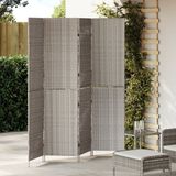 vidaXL Kamerverdeler Grijs 195 x 180 cm Poly Rattan