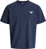 Jack & Jones T-shirt Jjedover Graphic Tee Ss Crew Neck S 12288005 Navy Blazer Mannen Maat - S