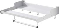Merkloos / Sans marque Magnetron Plank Keukenrek Oven Keuken Opbergen Met 5 Haken 55 x 38 cm Wit