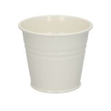 Pot de fleur, zinc, blanc cassé, Ø 11 cm