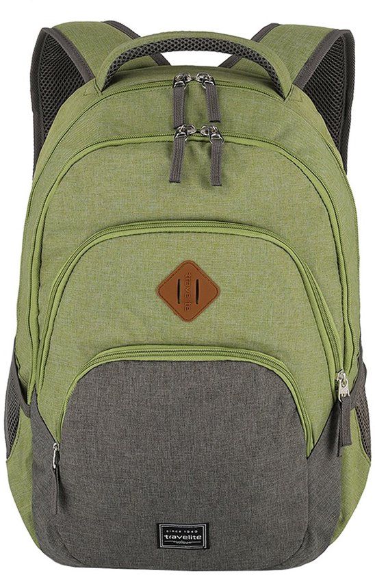 travelite Basic Melange Backpack 22L - Green / Grey