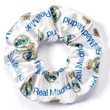 The Carat Shop Real Madrid Blauw en Geel Logo Scrunchie Haarelastiek