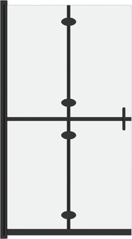 vidaXL Inloopdouchewand - 100x190 cm - ESG-glas - mat