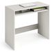 Bureau informatique blanc, dimensions 79x43x79 cm, avec espace de rangement