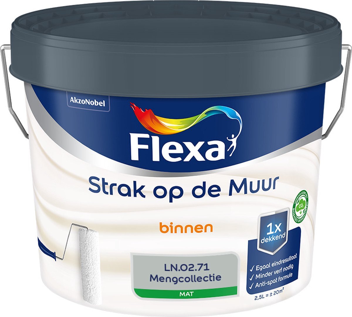 FLEXA Strak op de muur Muurverf - Mengcollectie - LN.02.71 - 2,5 liter