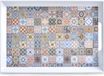 Zeller Serveerblad/Dienblad - Wit - met Mozaiek Print - Melamine - 50 x 35 cm