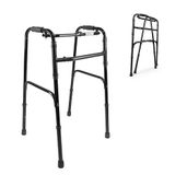 PEPE - Wandelaar zonder Wielen (Zwarte Kleur), Vaste Rollator, Looprekken voor Ouderen, Looprek voor Volwassenen, Rollator zonder Wiel, Lichtgewicht Wandelaar, Walker, Looprekken Opvouwbare