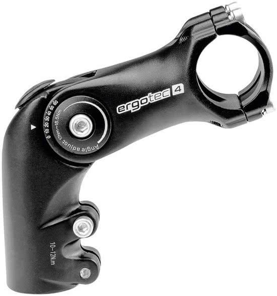 ERGOTEC Stuurpen Voorbouw Verstelbaar Octopus 2 28 6/90/25 4mm Zwart