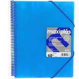 Grafoplás 39836030 ordner met 60 A4-hoezen met binnenomslag, blauw, Maxiplas