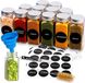 Set de pots à herbes carrés hermétiques 12 pièces