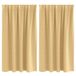 VidaXL Blackout Gordijnen met Ringen 2 st Beige 140 x 140 cm Polyester