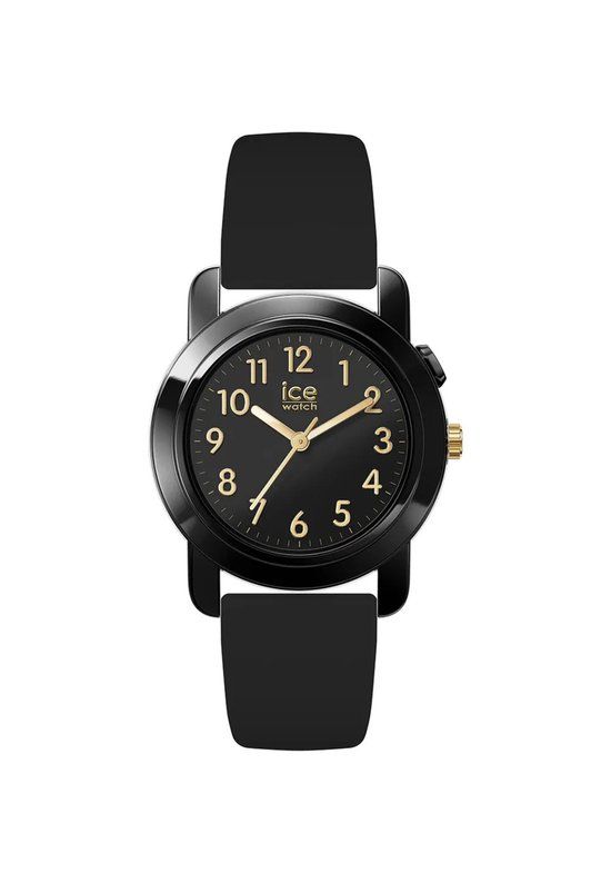 Ice Watch ICE find - Black - Gold 024917 Unisex Horloge - Siliconen - Zwart - Ø 34 mm