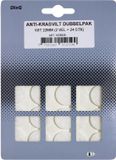 Qlinq Anti-krasvilt - 24x - wit - 22 mm - rond - zelfklevend - meubel beschermvilt