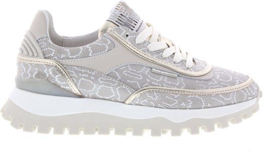 Floris van Bommel Dames Sneakers Grommi 02.12 Taupe - Maat 39