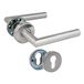 Amig Deurklinkset met rozet - 136 x Ø19 mm - Roestvrij staal - Matzilver