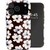 Selencia Vivid Backcover met MagSafe voor de Apple iPhone 18 Pro / 17 Pro - Choco Flower Pop