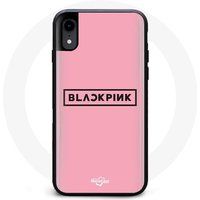 Blackpink Hoesje voor Iphone X Blackpink K-pop Groep Logo Roze Achtergrond Maniacase