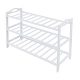 Merkloos Relaxdays Schoenenrek bamboe - 70 cm breed - wit