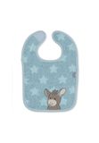 Sterntaler Blue Donkey Stars Pattern Bib with Hook-and-Loop Closure