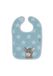 Sterntaler Blue Donkey Stars Pattern Bib with Hook-and-Loop Closure