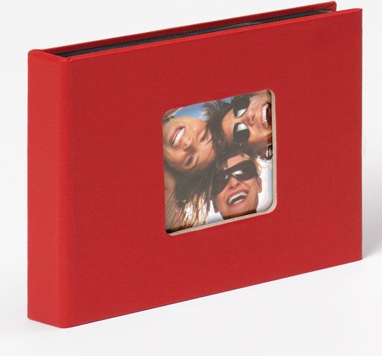 Walther Fun - Fotoalbum insteek - 36 foto's 10x15 cm - Rood - Linnenstructuur