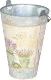 Seau émaillé avec motif floral III