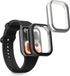 kwmobile 2x smartwatch hoes geschikt voor Xiaomi Smart Band 10 Pro‌ hoesje - Siliconen sporthorloge cover - Activity tracker case in zilver / zwart