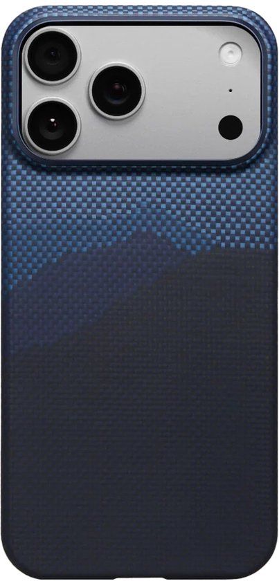Pitaka KI1704OPM Hoesje voor iPhone 17 Pro Max - Blauw/Donkerblauw