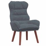 vidaXL Fauteuil Donkergrijs Fluweel 69 x 74 x 93 cm