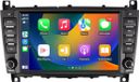 Happiq 8 Inch 2 Din Android 12 Autoradio met Bluetooth en CarPlay voor Mercedes-Benz C-Klasse W203 / W209