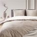 Blumtal Housse de couette Hiver Cashmere Touch Forseti - Housse de couette 200x200cm - 2x Taie d'oreiller 80 x 80 cm - Taupe