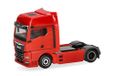 Herpa vrachtwagenmodel MAN eTGX GX trekker met 2 assen, rood, miniatuur op schaal 1:87, verzamelmodel, Made in Germany, kunststof