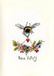 Bothy Threads Borduurpakket KAART - BEE HAPPY