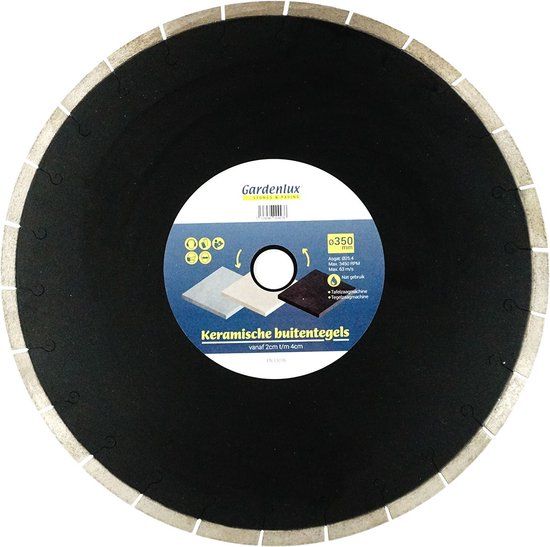Merkloos Gardenlux Excellent keramiek zaagblad dia. 350 cm asgat 25,4 mm