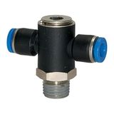 RIEGLER T-steekschroefverbinding »Blaue serie«, draaibaar, R1/8 a., voor buitenslang Ø 6 mm, werkdruk max. 15 bar, KS/MS niet, binnen 6-kant