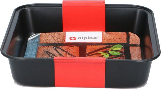Alpina Bakvorm - Zwart - 23 x 22 x 5 cm - Kunststof - Cakevorm