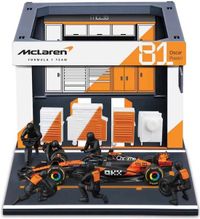 Bburago PitPass F1 McLaren MCL39#81 Piastri '25 - schaal 1:43 boksgasset modelauto formule 1 die-cast originele verzamelauto speelgoedauto, vanaf 3 jaar